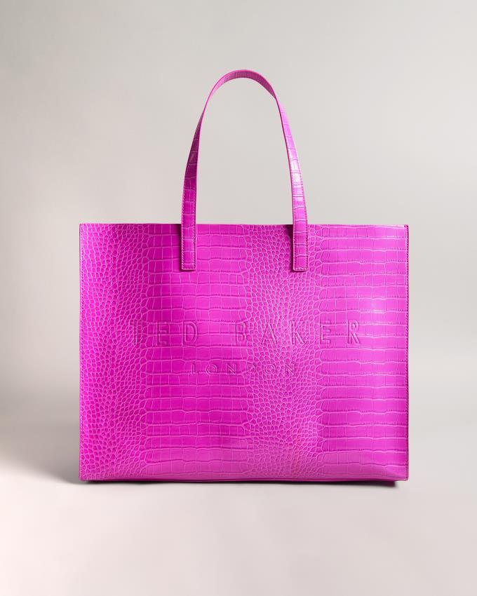 Sacs Fourre Tout Ted Baker Mock Croc Icon Rose Clair Femme | ALD-79750292